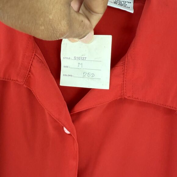 Vintage BCI Clothing Red Size M Women’s Button Down Shirt - Picture 13 of 16